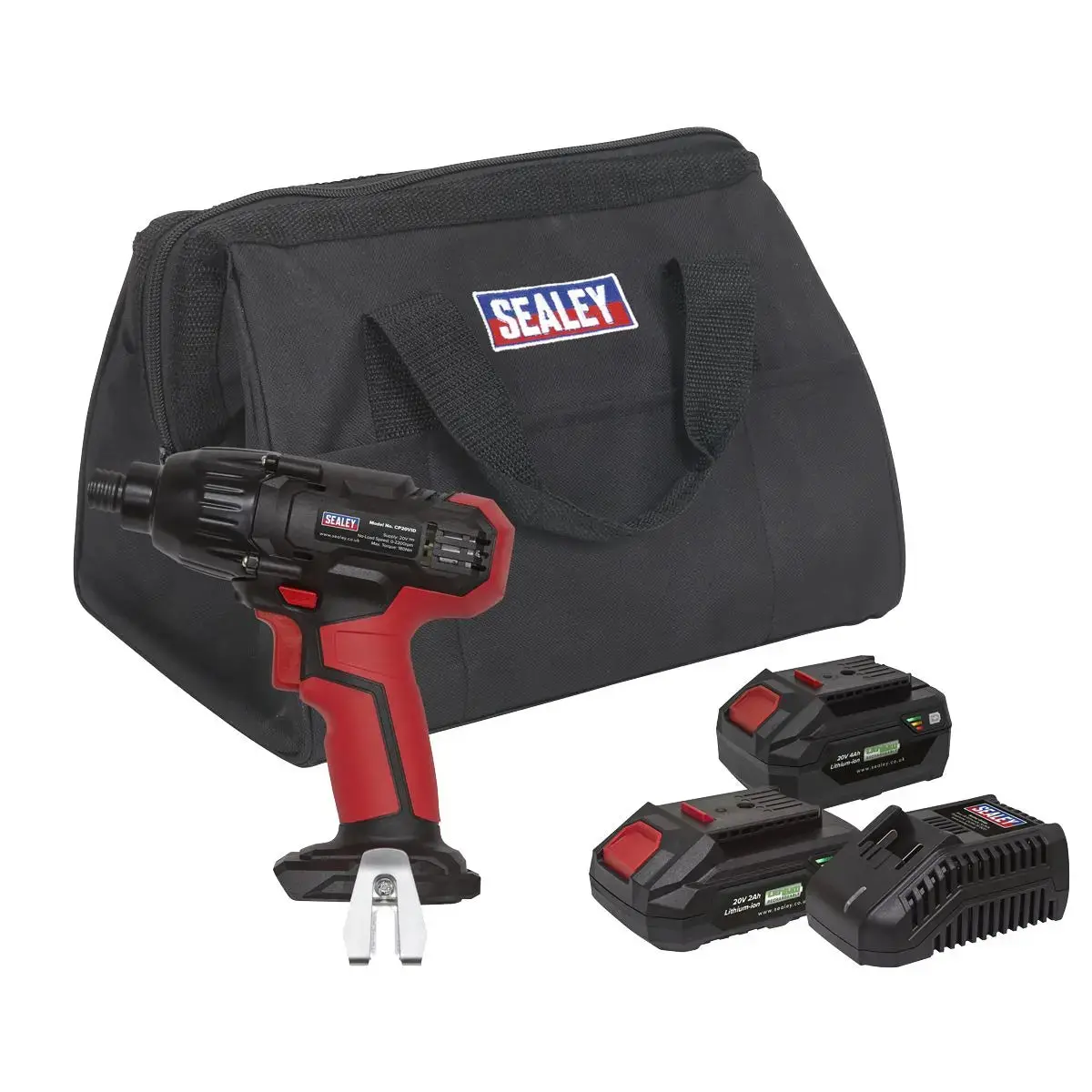 Sealey Impact Driver Kit 1/4"Hex Drive 20V Sv20 Series - 2 Batteries 1