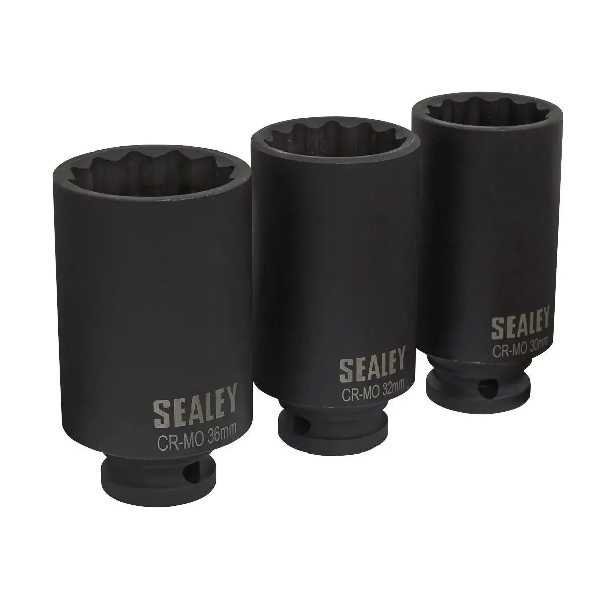 Sealey Impact Hub Nut Socket Set 3Pc 12-Point 1/2"Sq Drive 1