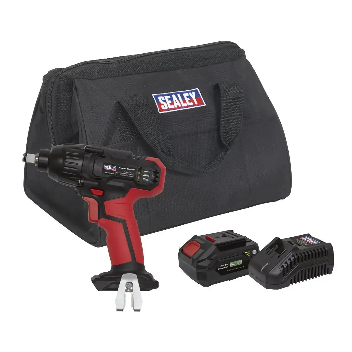Sealey Impact Wrench Kit 1/2"Sq Drive 230Nm 20V 4Ah Sv20 Series 1
