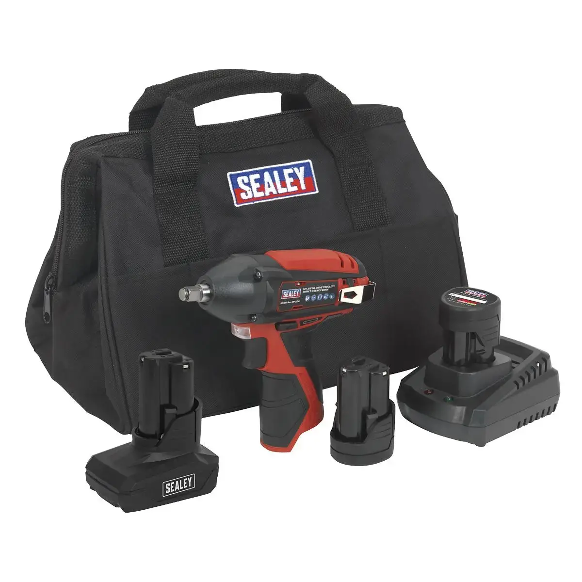 Sealey Impact Wrench Kit 3/8"Sq Drive 12V Lithium-Ion - 3 Batteries 1