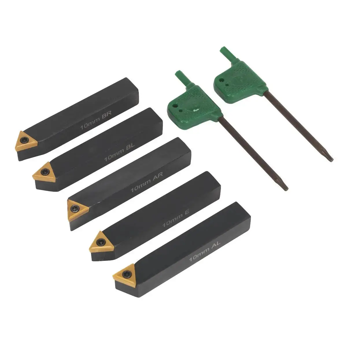 Sealey Indexable 10Mm Lathe Turning Tool Set 5Pc 1