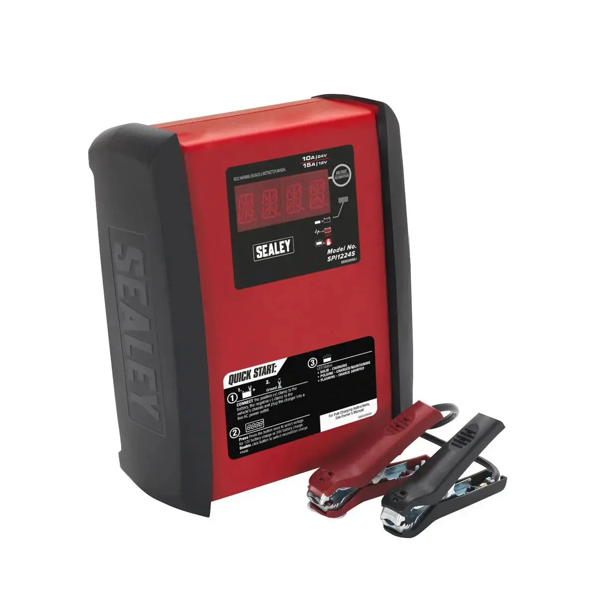 Sealey Intelligent Speed Charge Battery Charger 15Amp 12V/10Amp 24V 1