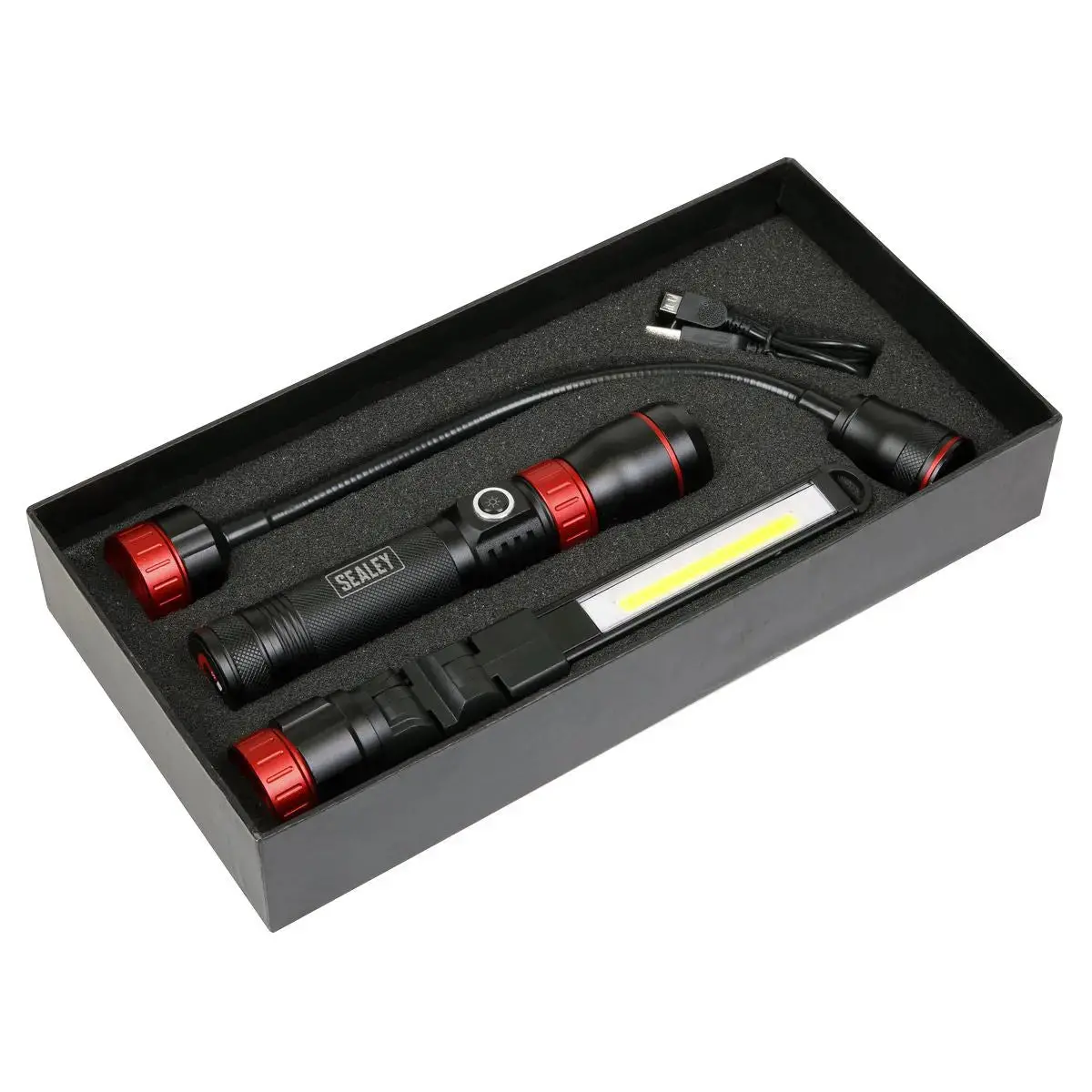 Sealey Interchangeable 3-In-1 Cob Led Inspection Light Rechargeable 1