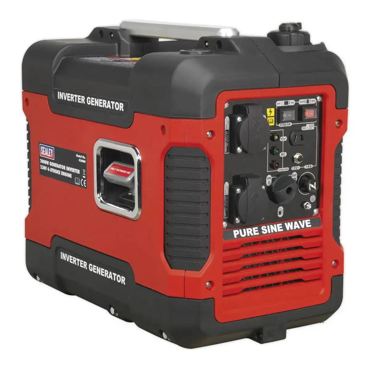 Sealey Inverter Generator 2000W 230V 4-Stroke Engine 1
