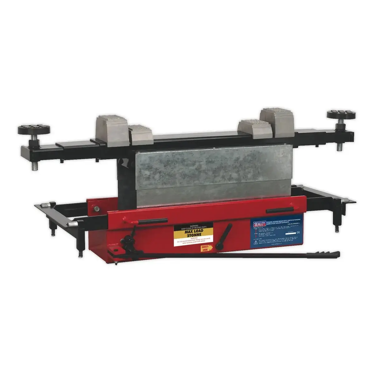 Sealey Jacking Beam 2 Tonne With Arm Extenders & Flat Roller Supports 1