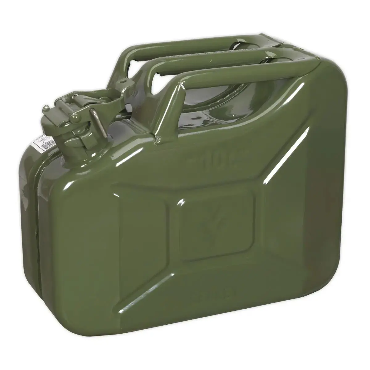 Sealey Jerry Can 10L Green Fuel Tank 1