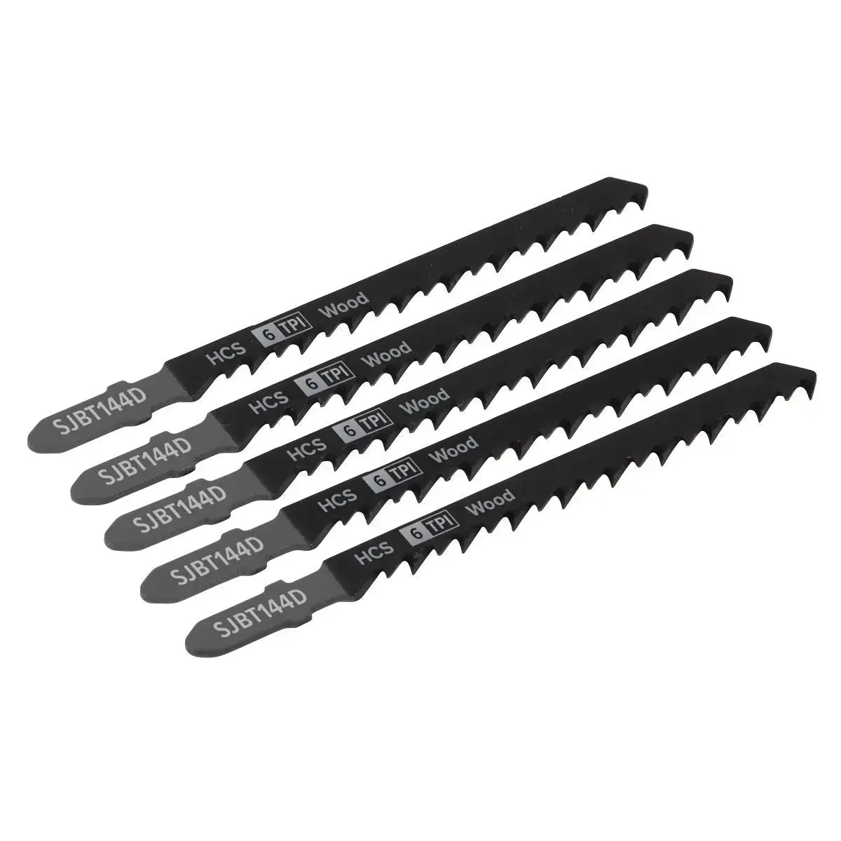 Sealey Jigsaw Blade General Wood 100Mm 6Tpi - Pack Of 5 1