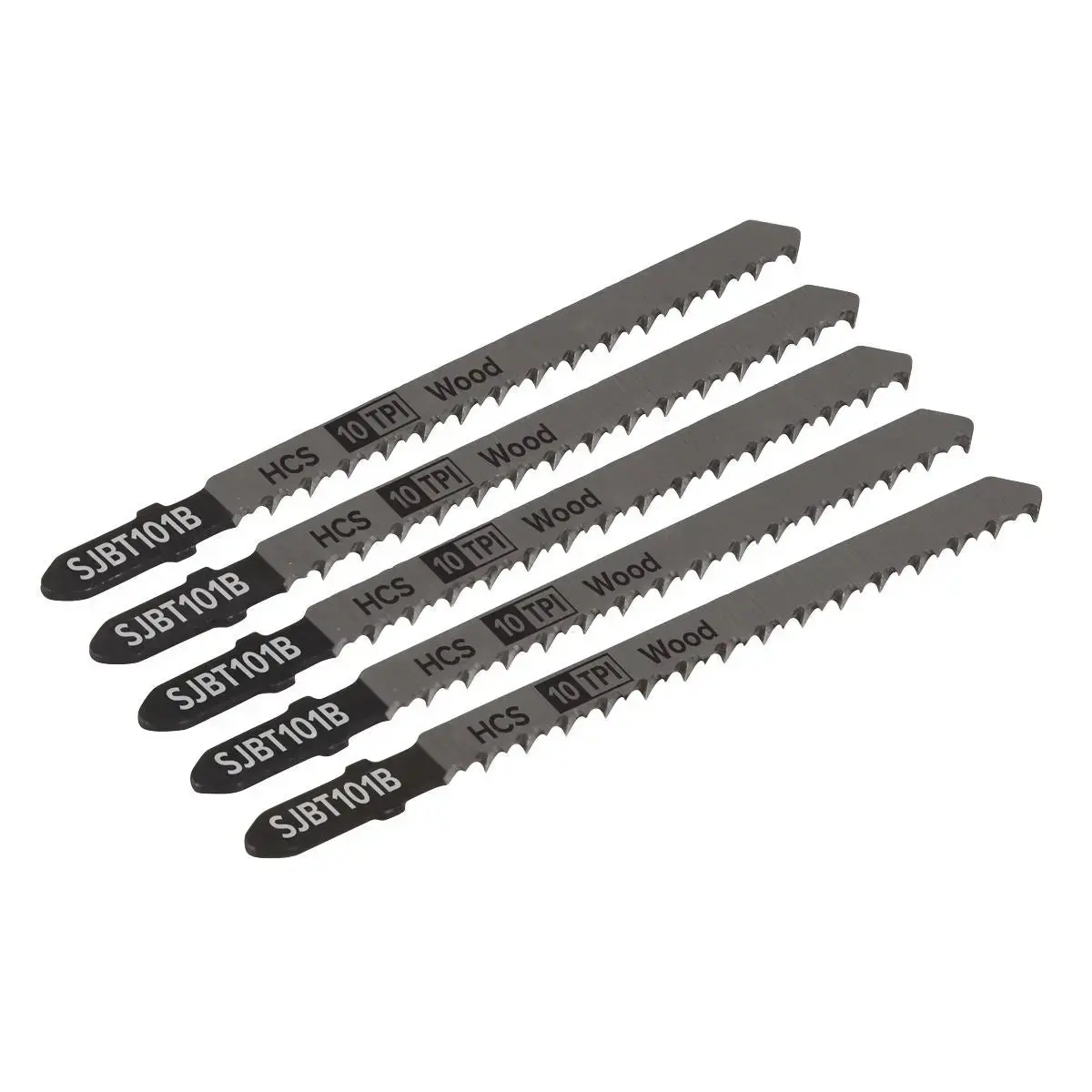 Sealey Jigsaw Blade Hard Wood 100Mm 10Tpi - Pack Of 5 1