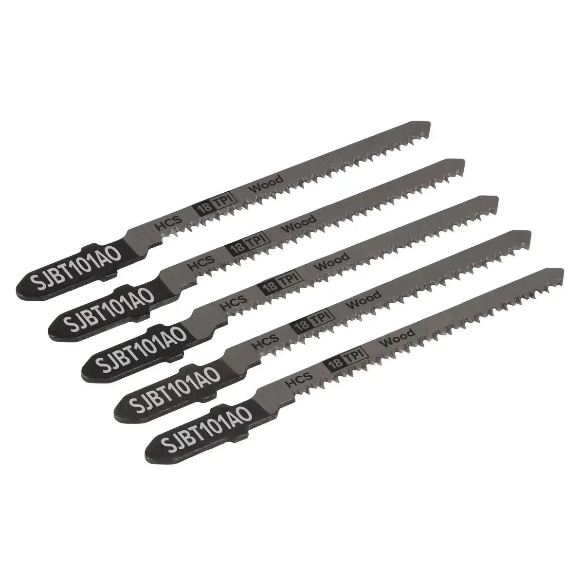 Sealey Jigsaw Blade Hard Wood 83Mm 18Tpi - Pack Of 5 1