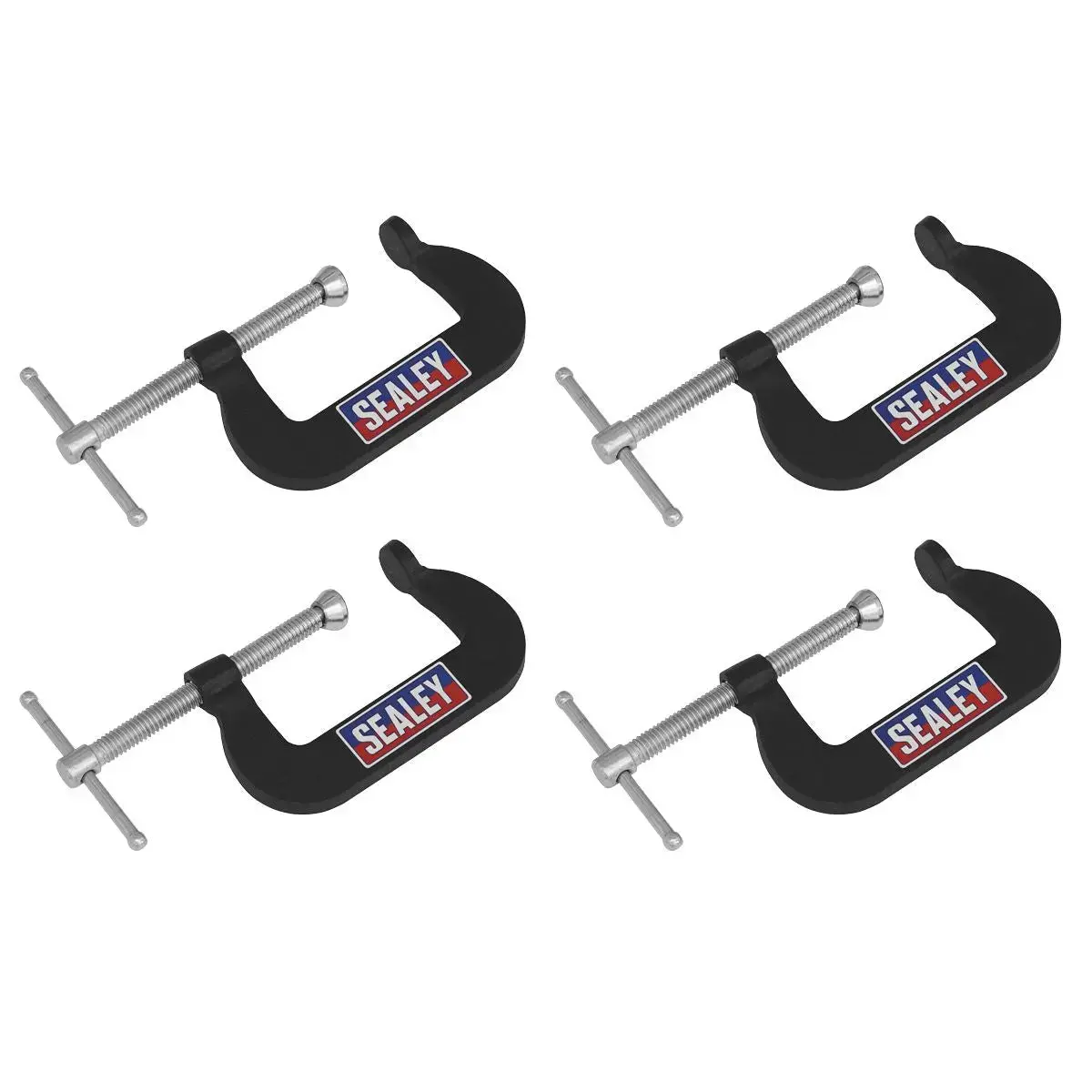 Sealey Junior C-Clamp 4Pc Set - 51Mm X 32Mm 1