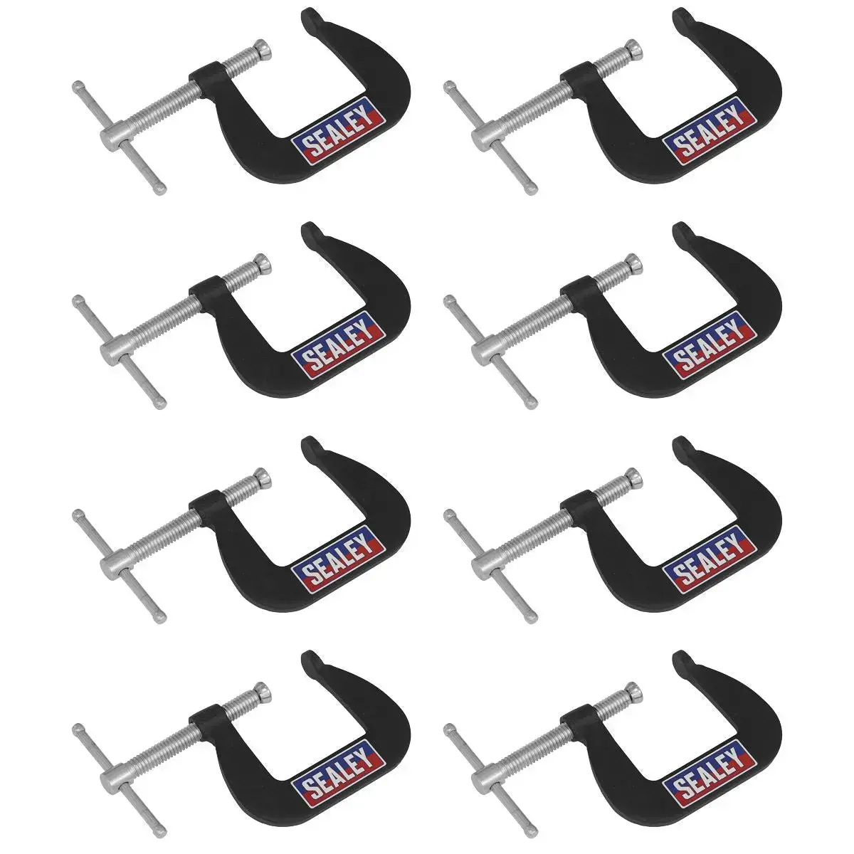 Sealey Junior C-Clamp 8Pc Set - 38Mm X 38Mm 1