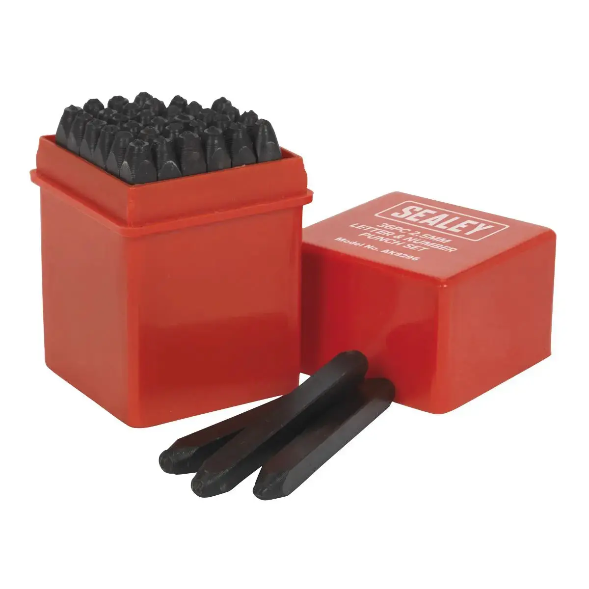 Sealey Letter & Number Punch Set 36Pc 2.5Mm 1