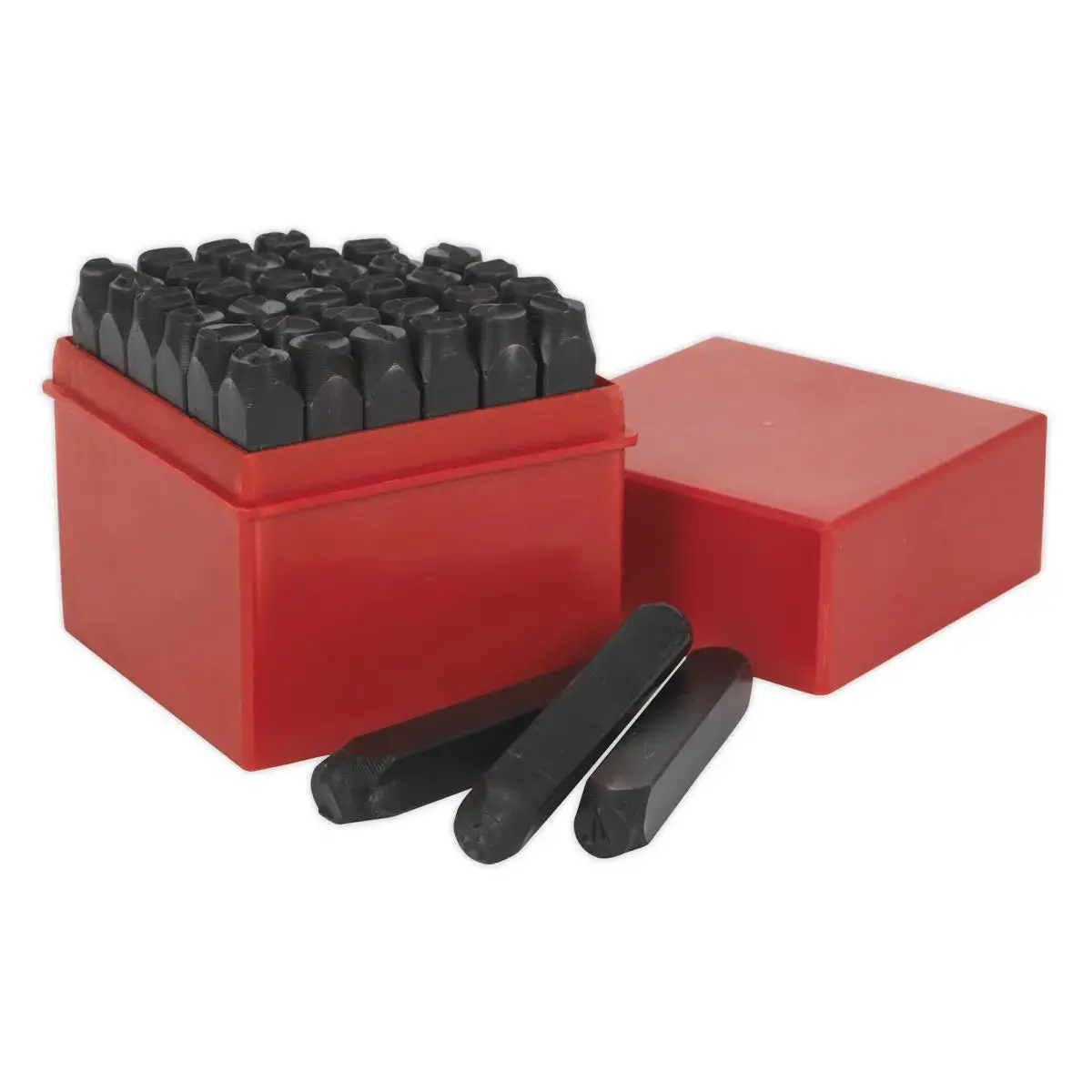 Sealey Letter & Number Punch Set 36Pc 8Mm Stamp Marking Case Alphabet 1