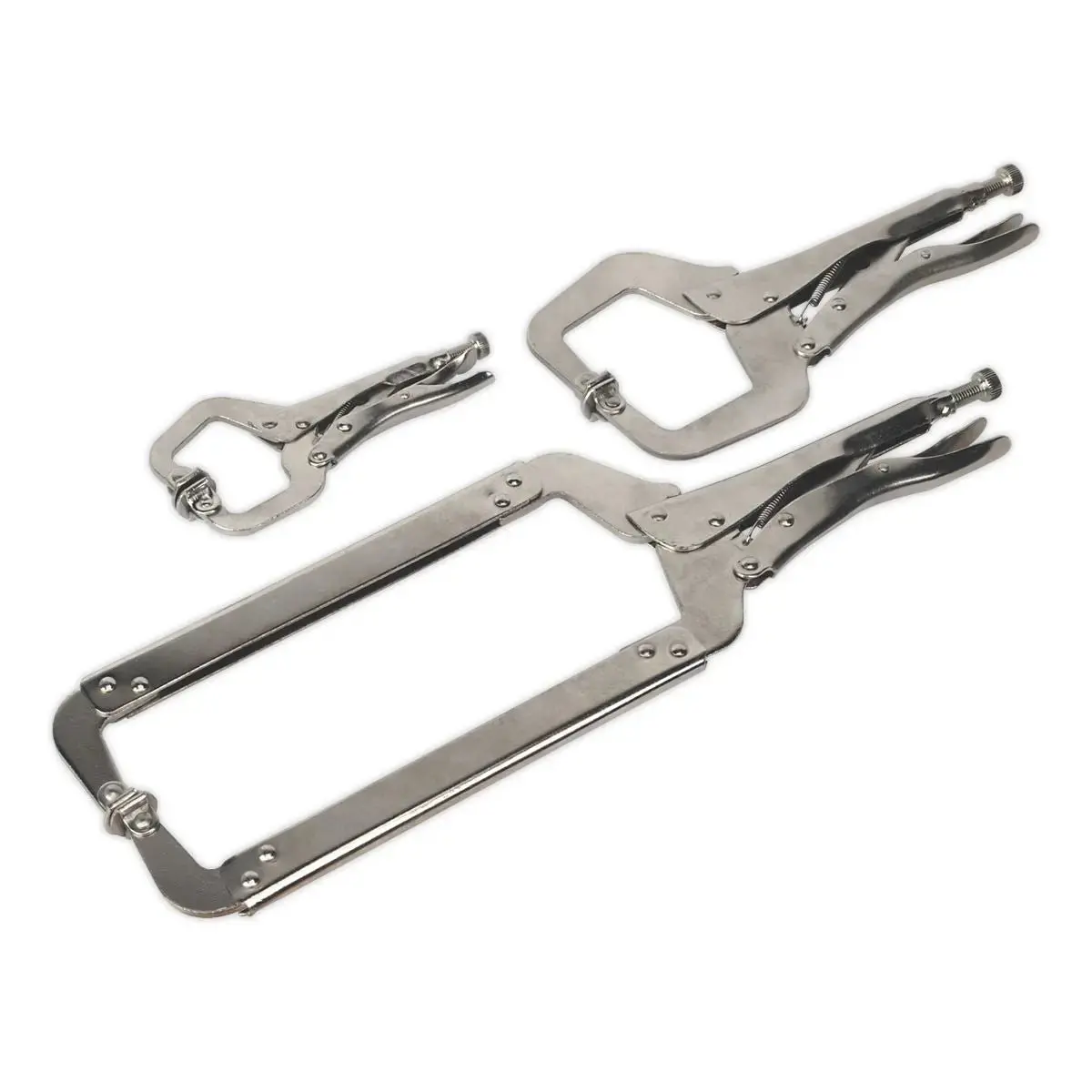 Sealey Locking C-Clamp Set 3Pc 1