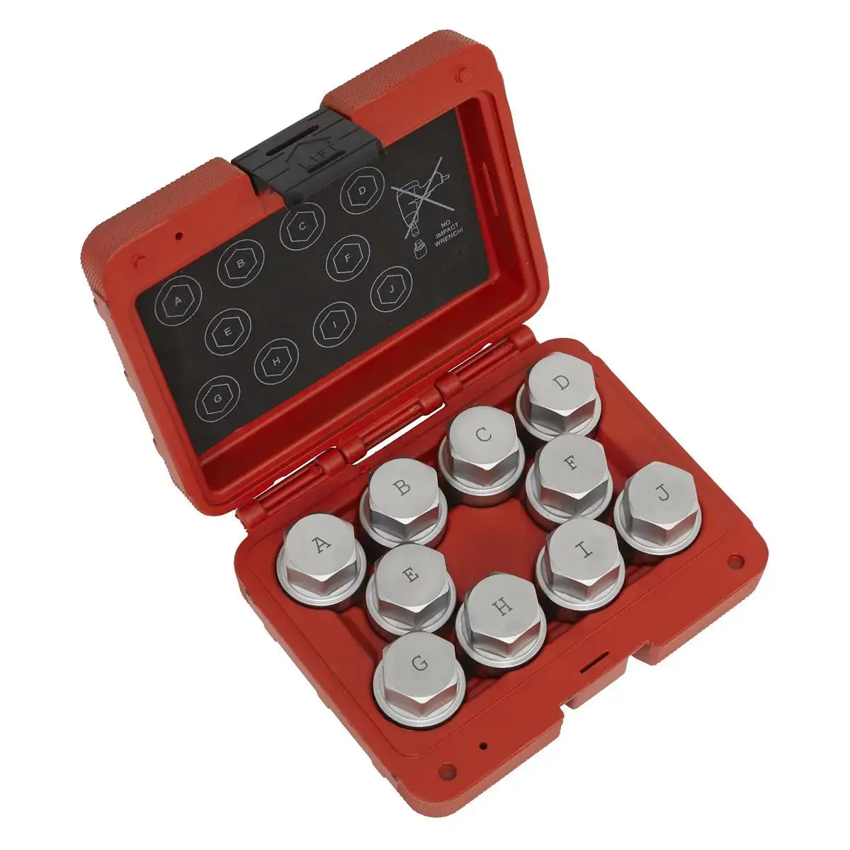 Sealey Locking Wheel Nut Key Set 10Pc - Land Rover 1