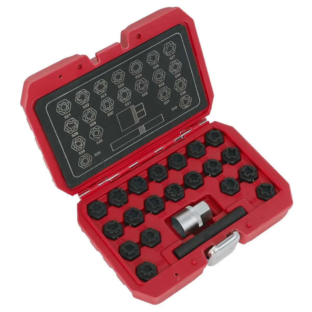 Sealey Locking Wheel Nut Key Set 22Pc - Vag 1