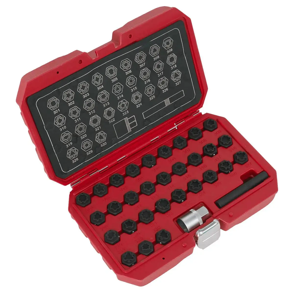 Sealey Locking Wheel Nut Key Set 32Pc - Mercedes 1
