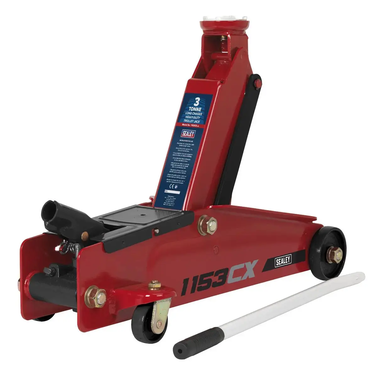 Sealey Long Reach Heavy-Duty Trolley Jack 3 Tonne 1