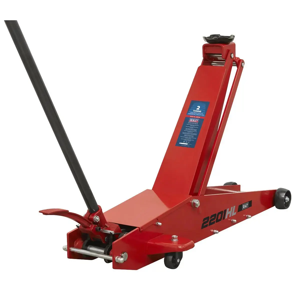 Sealey Long Reach High Lift Commercial Trolley Jack 2 Tonne 1