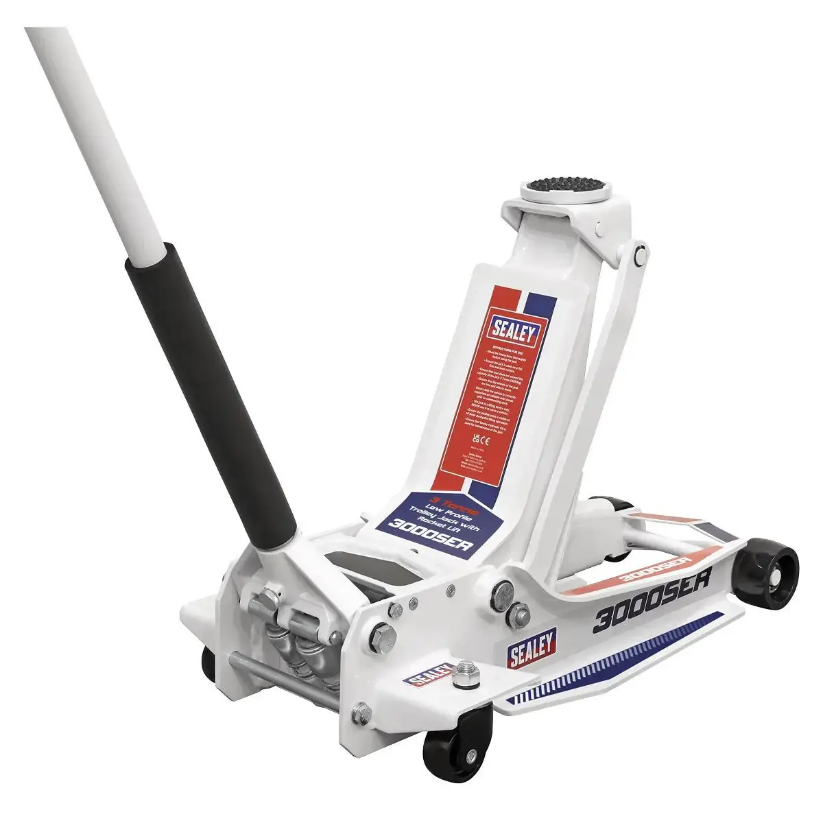 Sealey Low Profile Long Reach Trolley Jack With Rocket Lift 3 Tonne 1