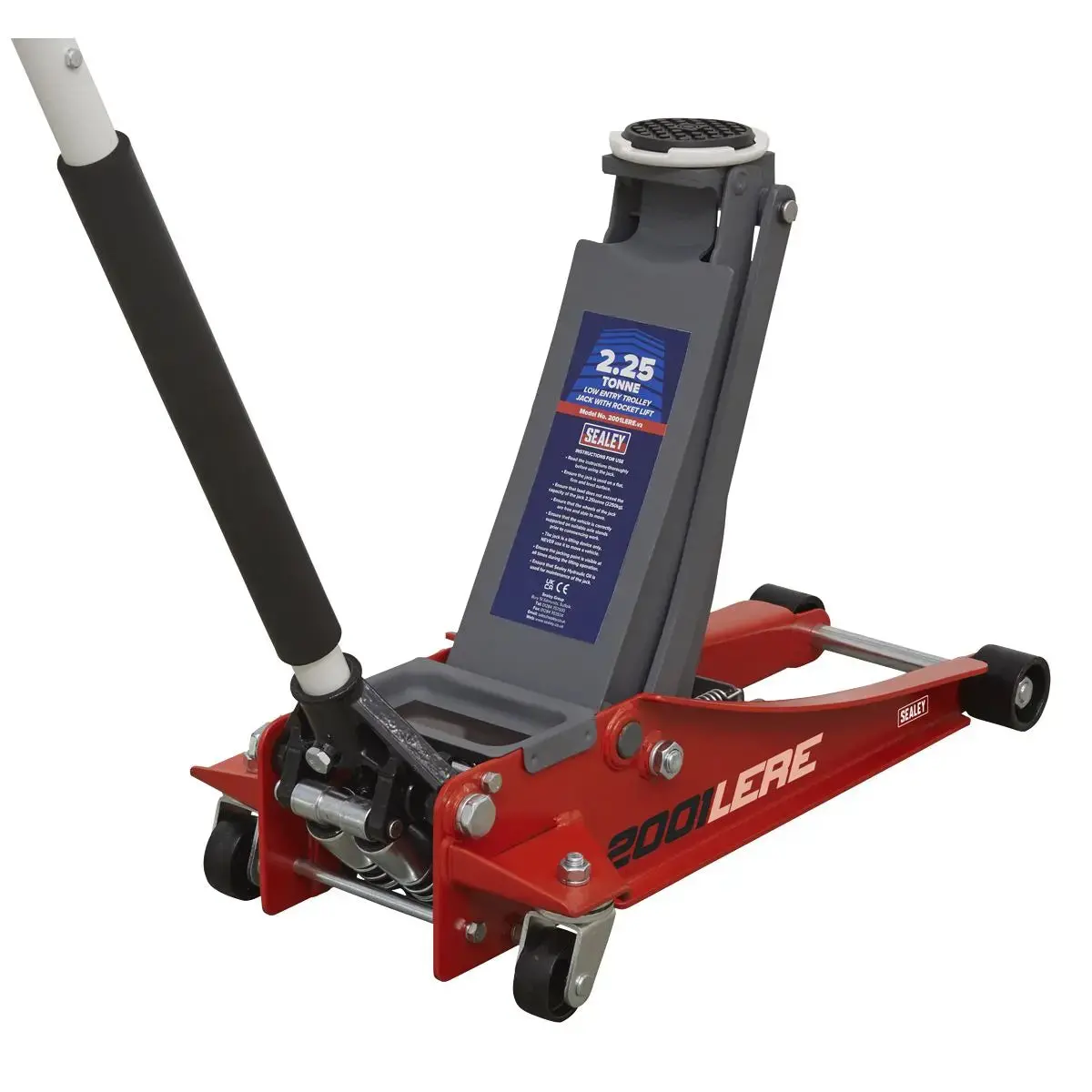 Sealey Low Profile Rocket Lift Trolley Jack 2.25 Tonne - Red 1
