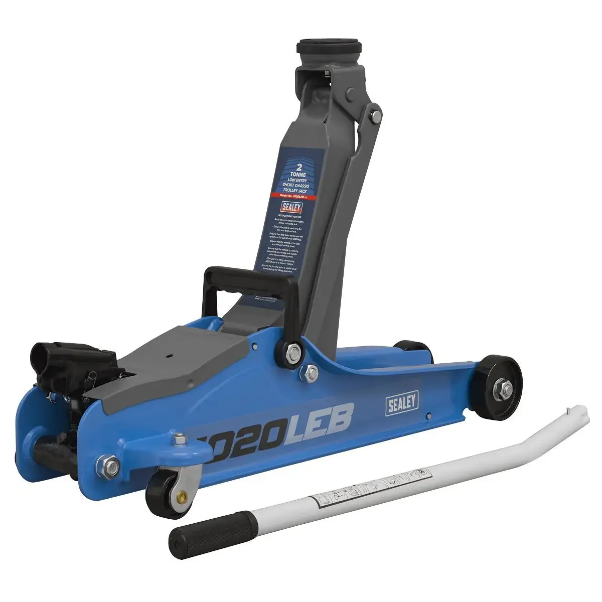 Sealey Low Profile Short Chassis Trolley Jack 2 Tonne - Blue 1