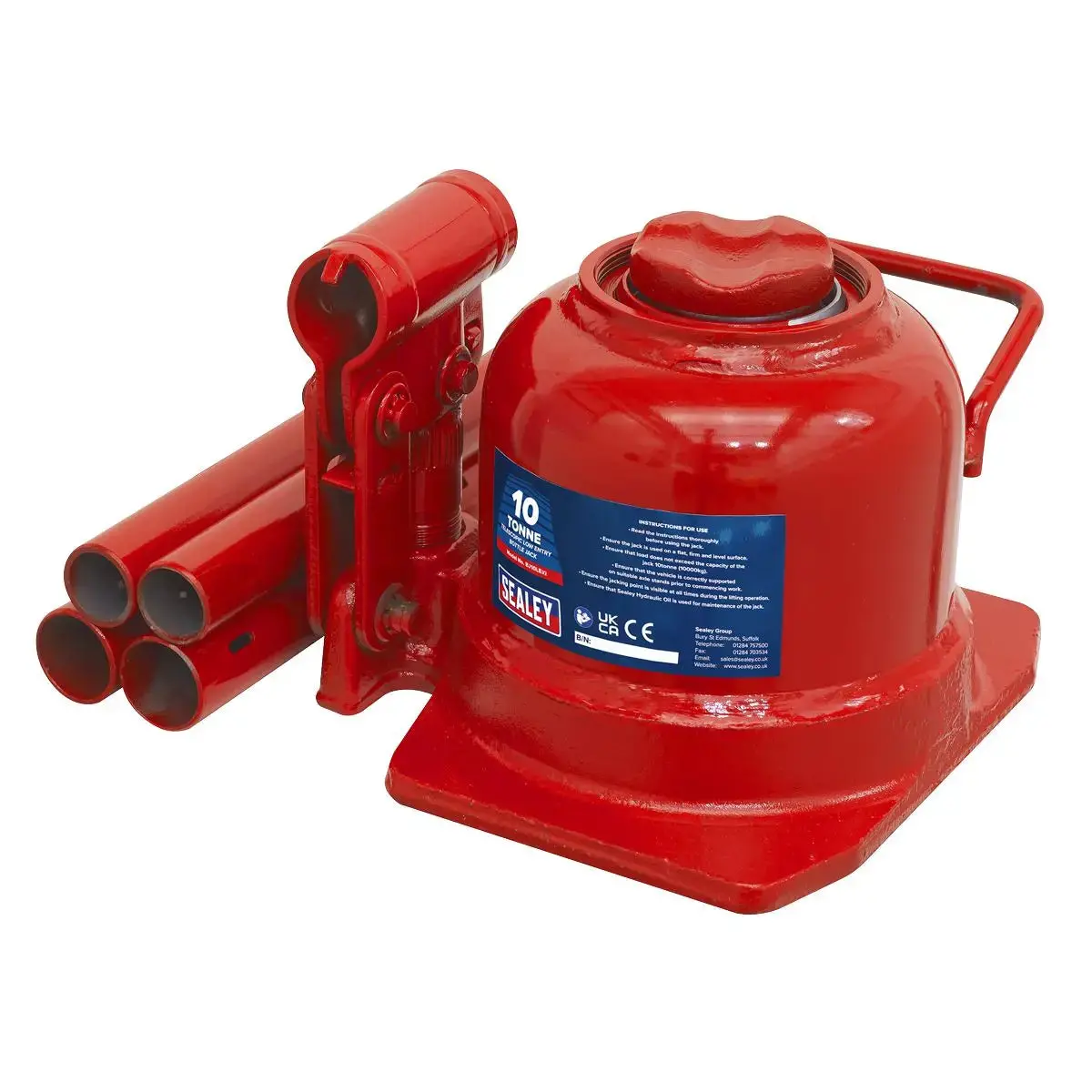 Sealey Low Profile Telescopic Bottle Jack 10 Tonne 1