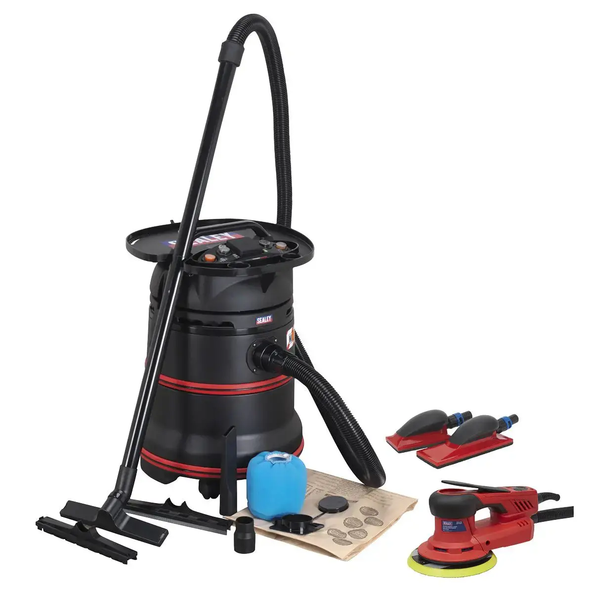 Sealey M Class Dust-Free Sanding Kit With Electric Brushless Palm Sander 1