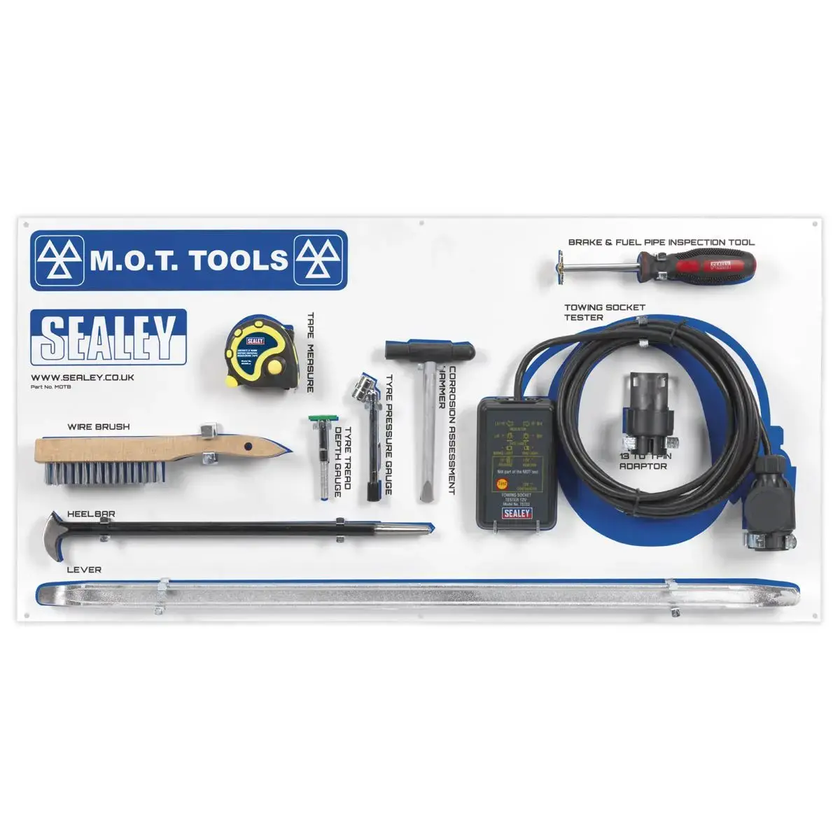 Sealey Mot Tool Board With Tools 1