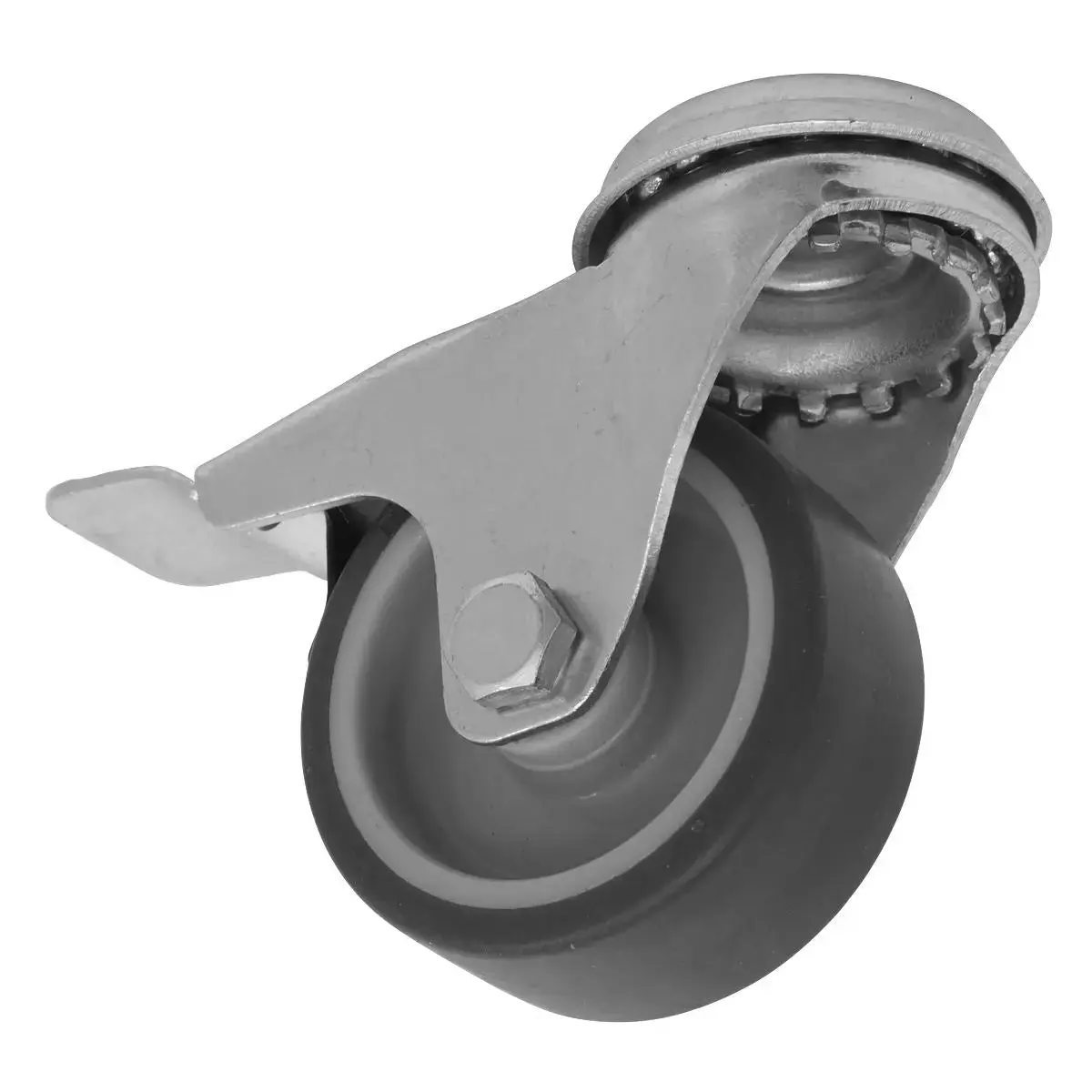 Sealey Medium-Duty Thermoplastic Bolt Hole Caster Wheel With Total Lock Ø50mm - Trade 1