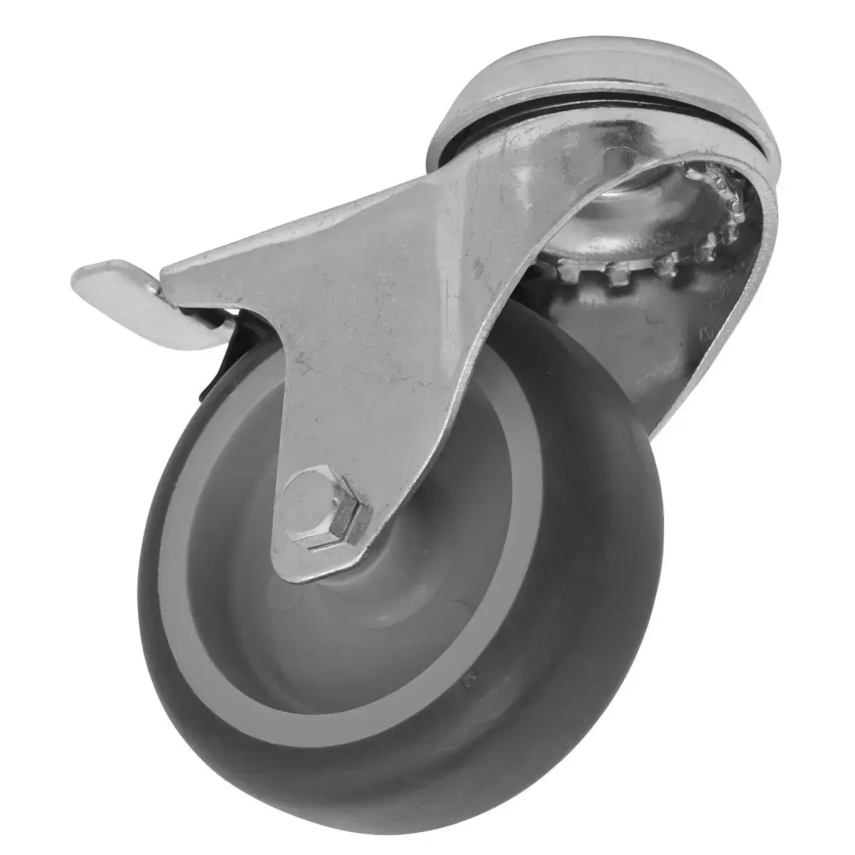 Sealey Medium-Duty Thermoplastic Bolt Hole Castor Wheel With Total Lock Ø75mm - Trade 1