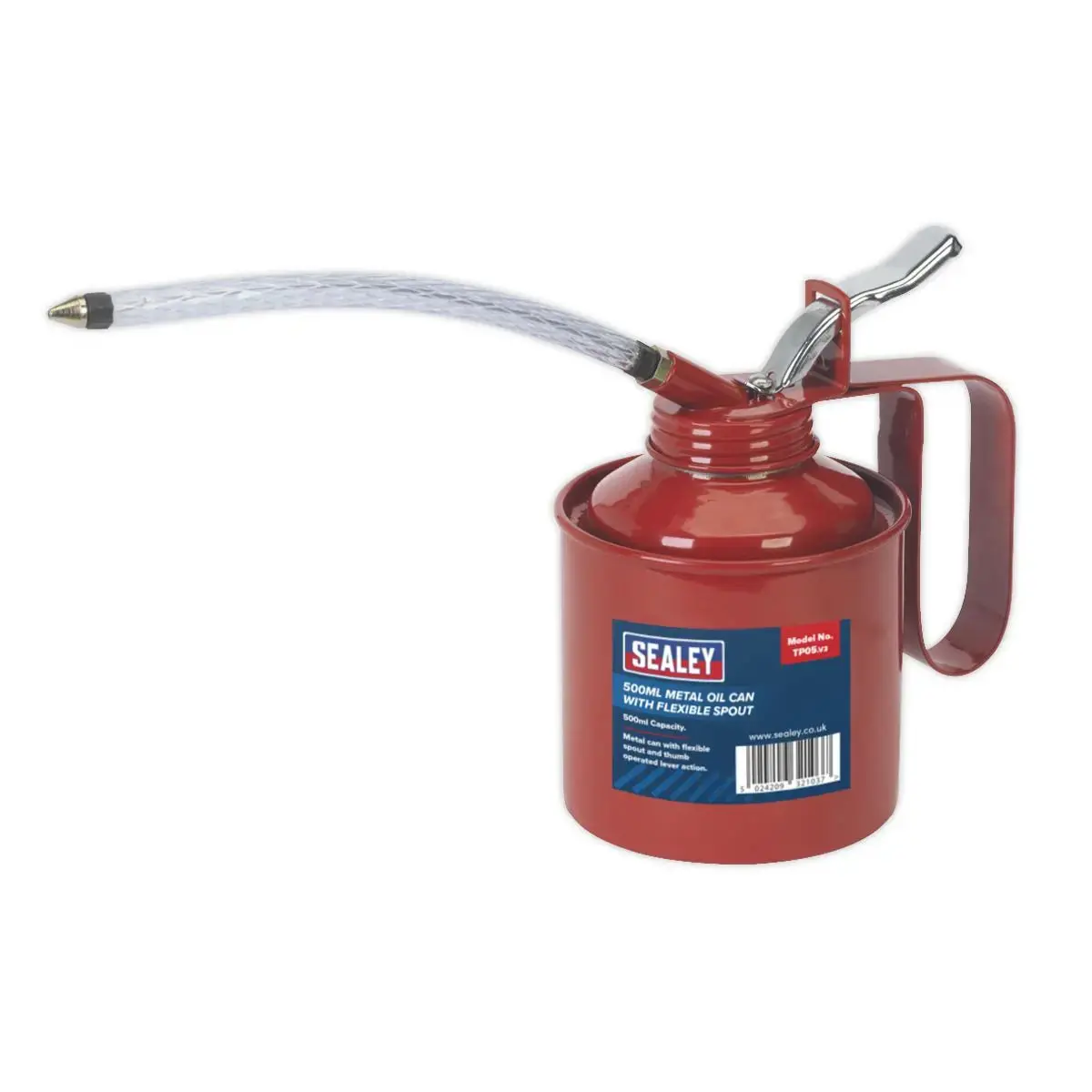 Sealey Metal Oil Can Flexible Spout 500Ml 1