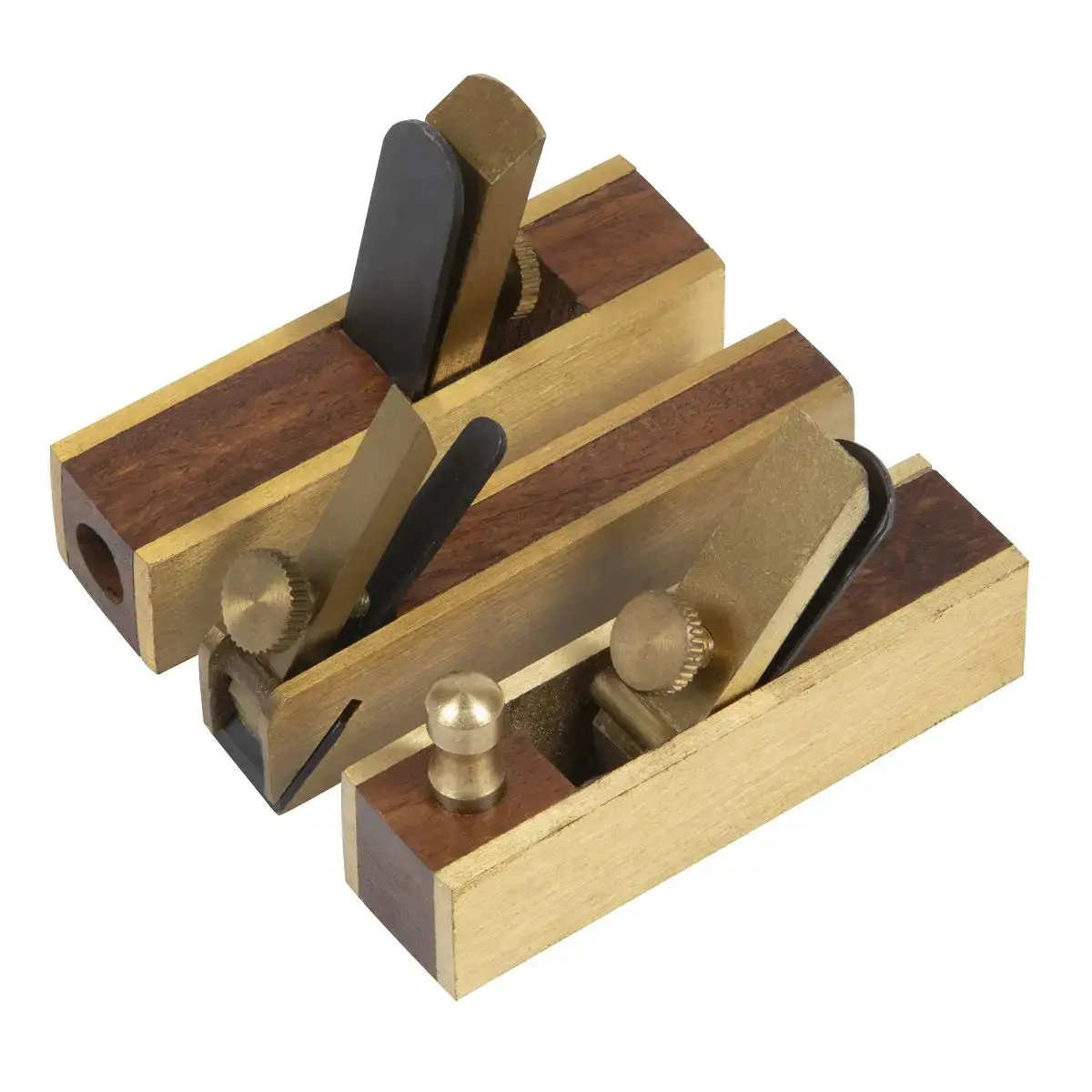 Sealey Mini Brass Plane Set 3Pc 1