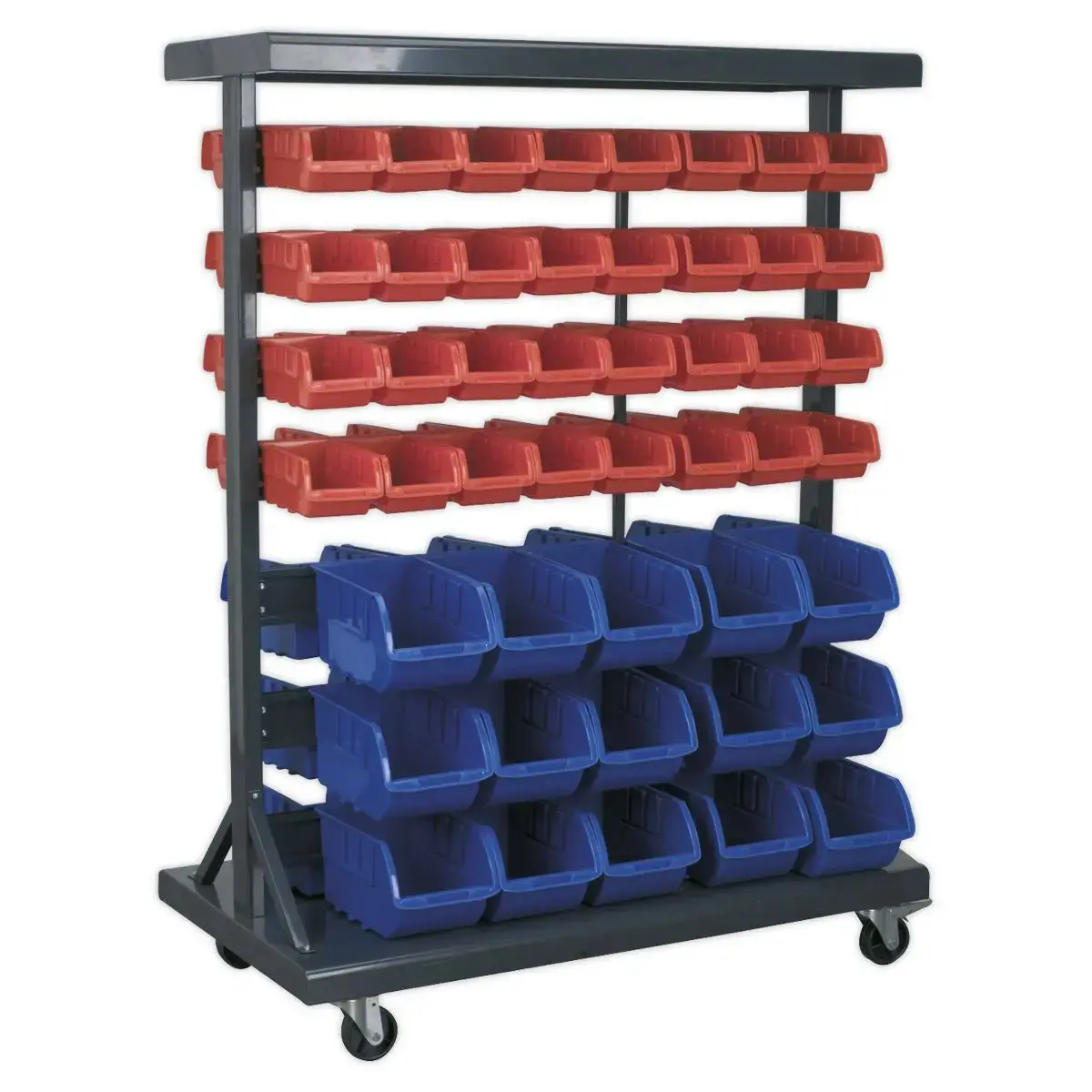 Sealey Mobile Bin Storage System With 94 Bins 1
