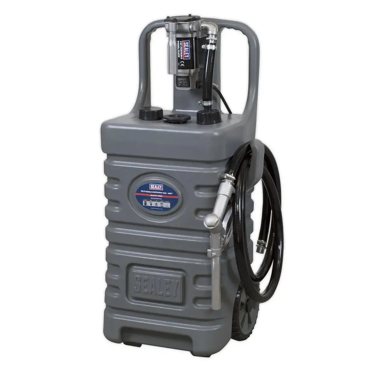 Sealey Mobile Dispensing Tank 55L With Diesel Pump - Grey 1