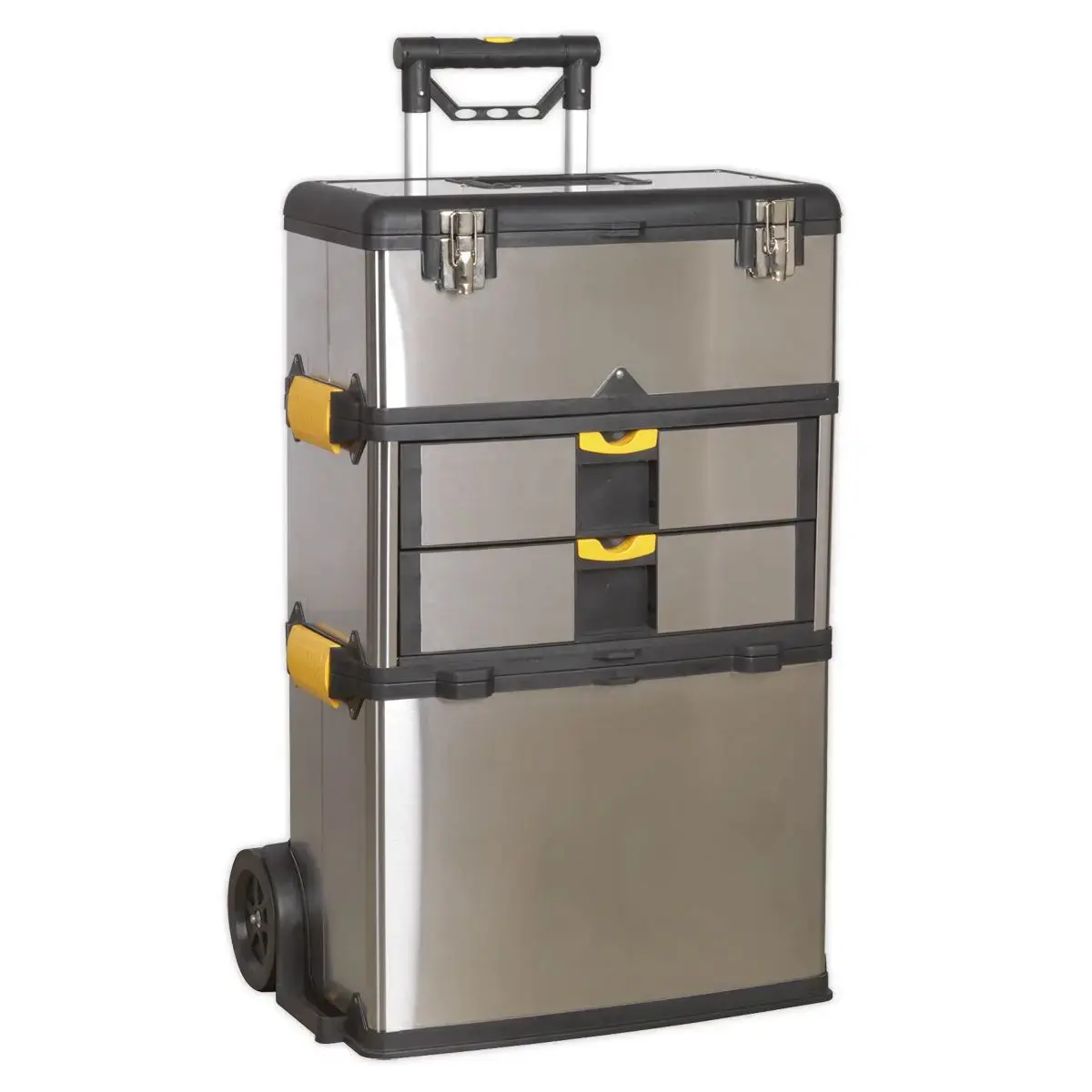 Sealey Mobile Stainless Steel/Composite Toolbox - 3 Compartment 1
