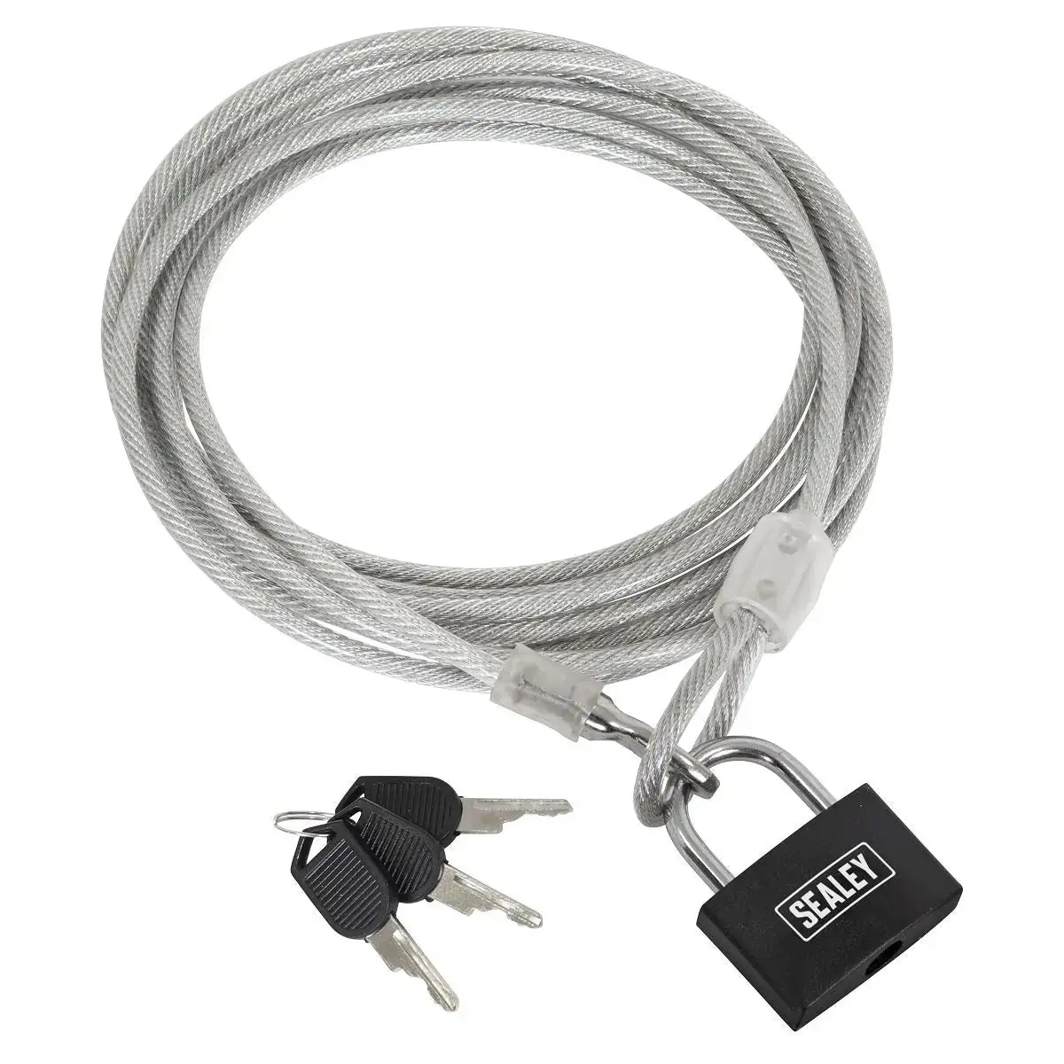 Sealey Motorcycle Cable Lock 3M 1