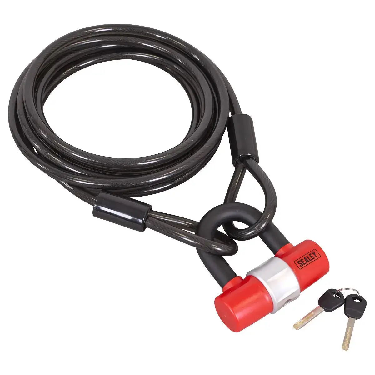 Sealey Motorcycle Cable Lock 5M 1