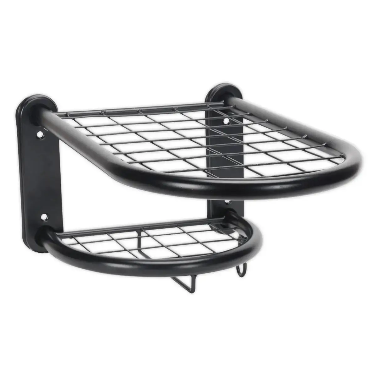 Sealey Motorcycle Helmet, Clothing And Gear Tidy Wall Mounted Shelf Rack 240Mm X 405Mm 1