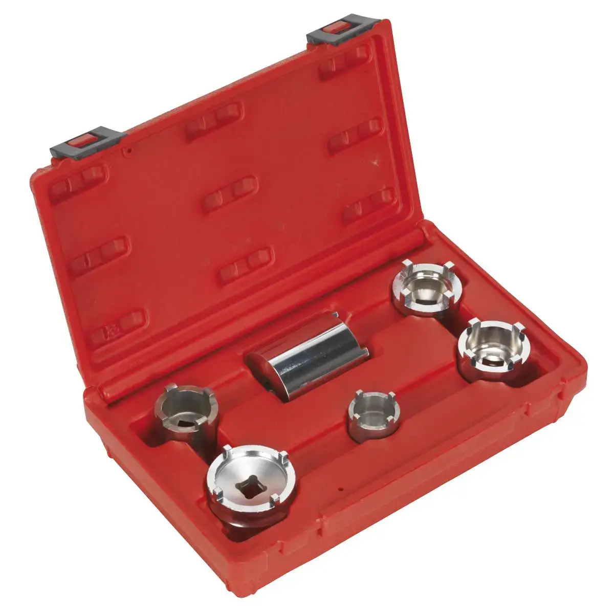 Sealey Motorcycle Swingarm Locknut Socket Set 6Pc 1