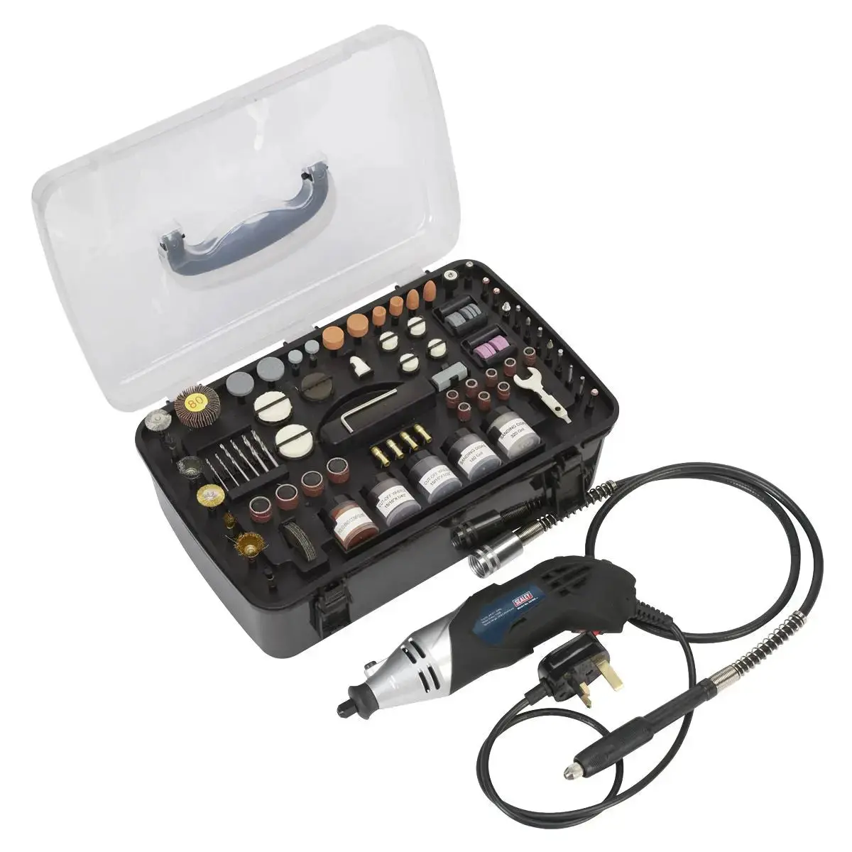 Sealey Multipurpose Rotary Tool & Engraver Kit 219Pc 230V 1