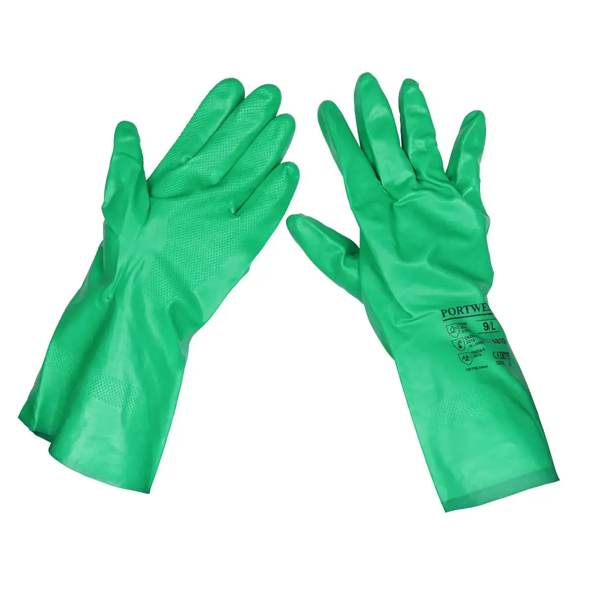 Sealey Nitrile Gauntlets For Use With Thinners 330Mm Cuffed Pair 1