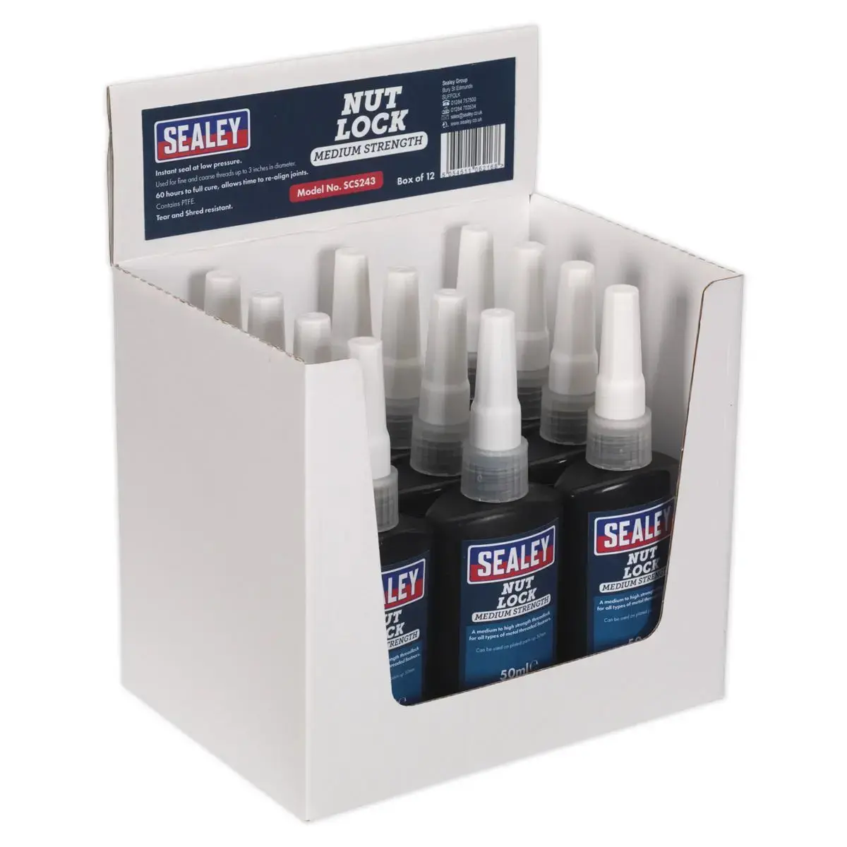 Sealey Nut Lock Medium Strength 50Ml Pack Of 12 1