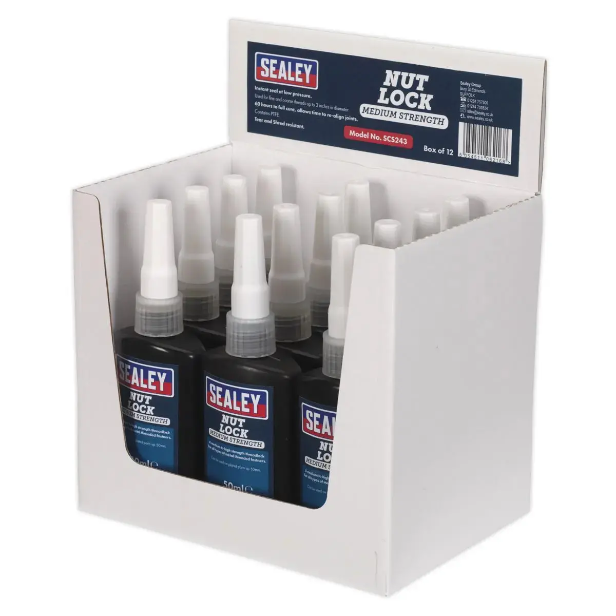 Sealey Nut Lock Medium Strength 50Ml Pack Of 12 2