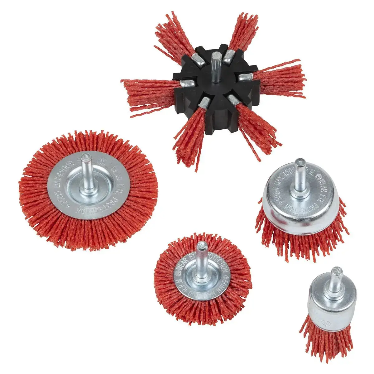 Sealey Nylon Filament 5Pc Brush Set 1