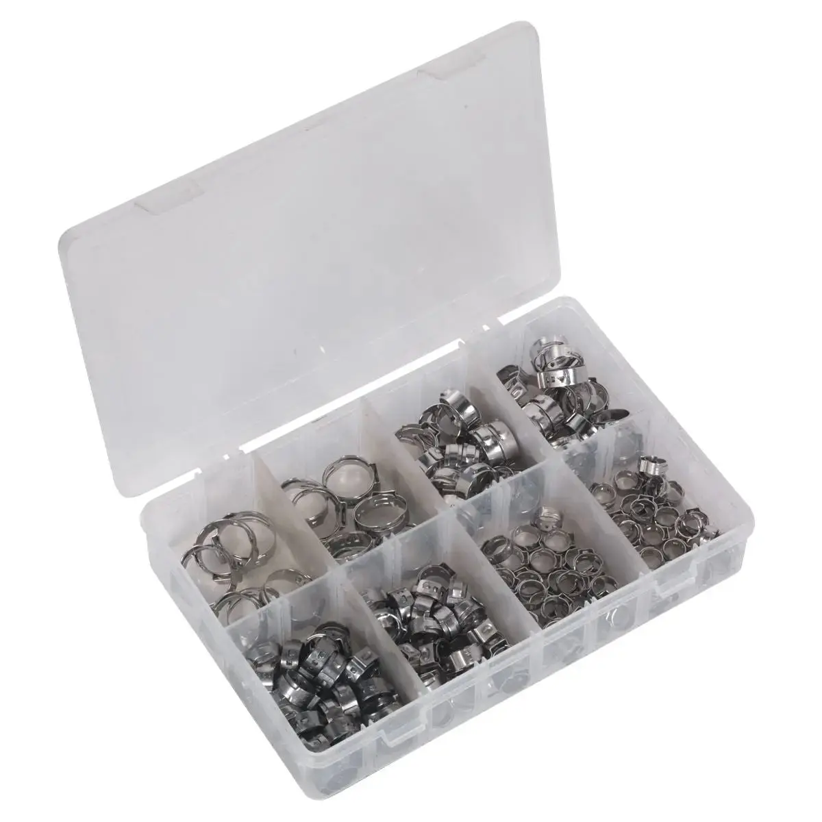 Sealey O-Clip Single Ear Assortment 160Pc Stainless Steel 1
