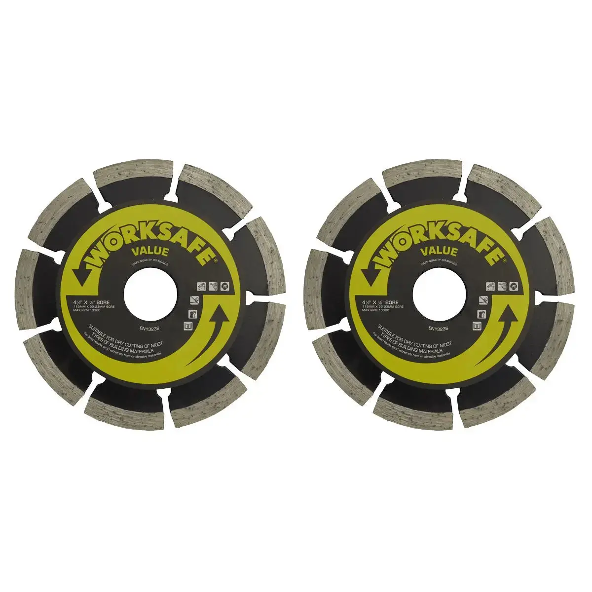 Sealey Ø115 X Ø22mm Value Diamond Blades - Pack Of 2 1