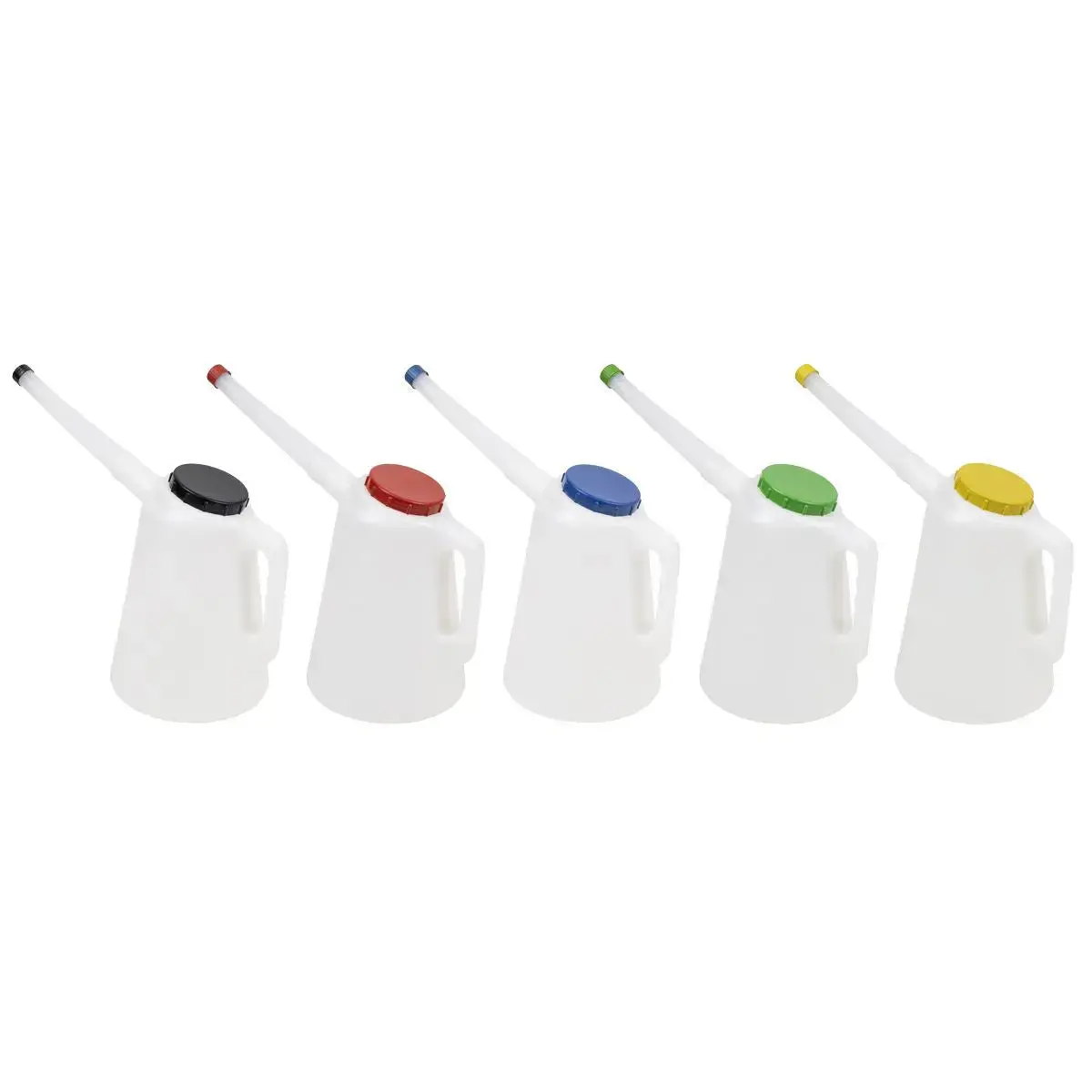 Sealey Oil Containers With Flexible Spouts 3L - Set Of 5 1