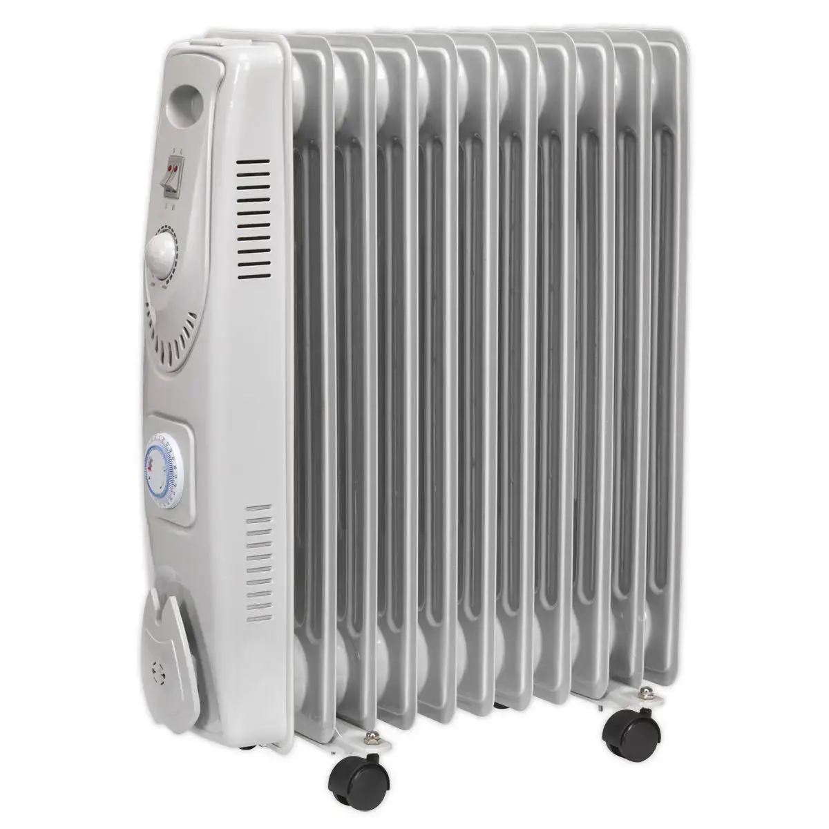 Sealey Oil Filled Radiator 2500W/230V 11-Element With Timer 1