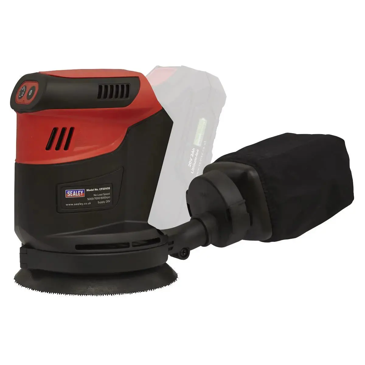 Sealey Orbital Palm Sander 20V Sv20 Series Ø125mm - Body Only 1
